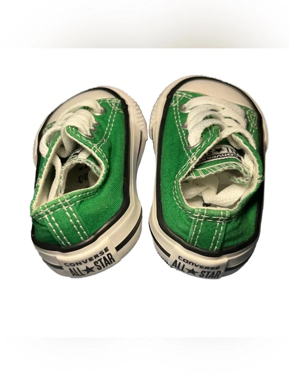 Converse All Star Green Canvas Low Top Sneakers Kids Size 3